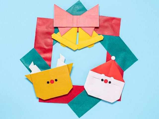 【クリスマス折り紙】親子で作れる！　お部屋に飾る「カラフルリース」　【折り紙作家】がわかりやすく解説！