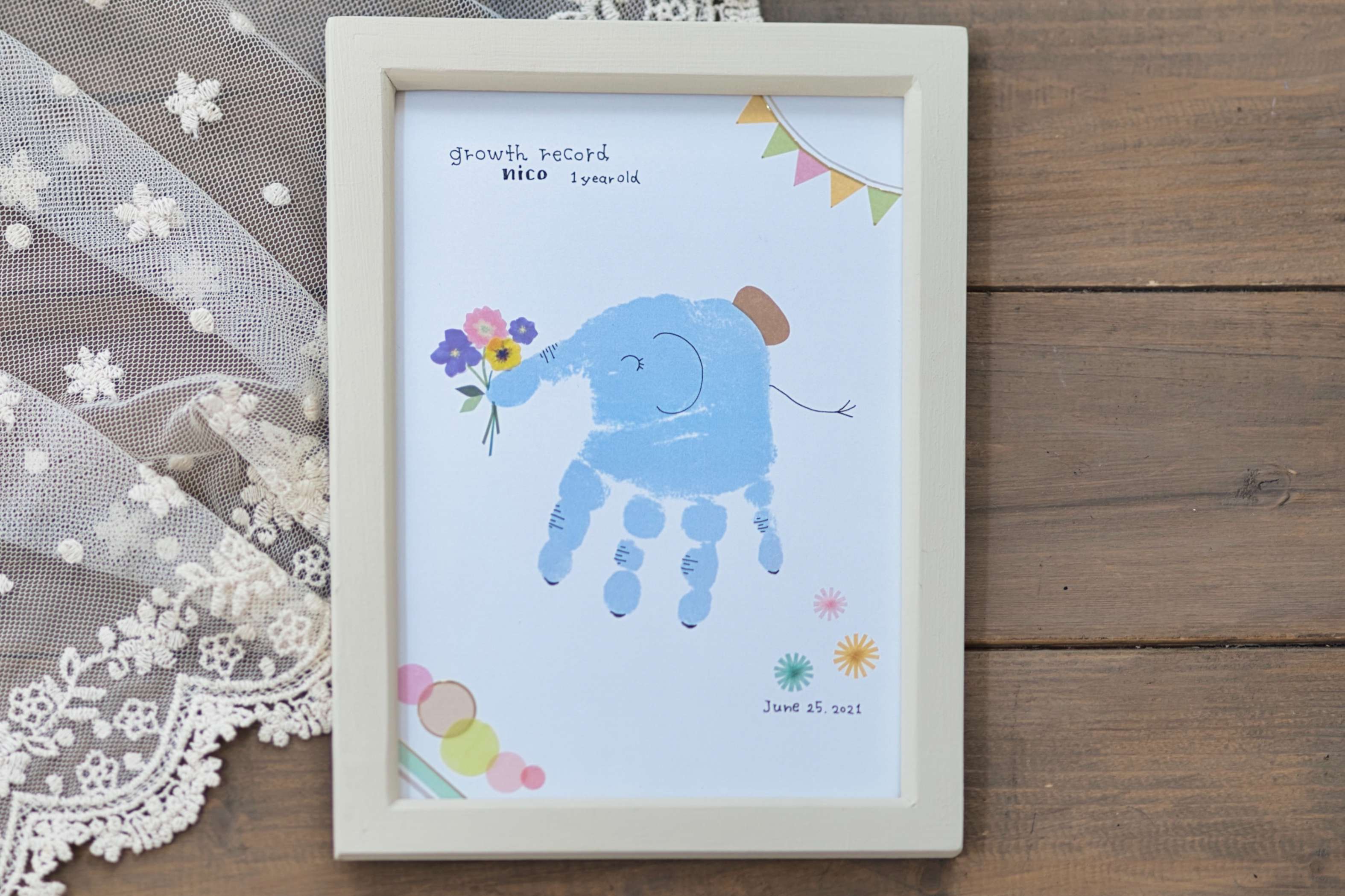 子どもの 手形 でゾウさんができちゃった コクリコ