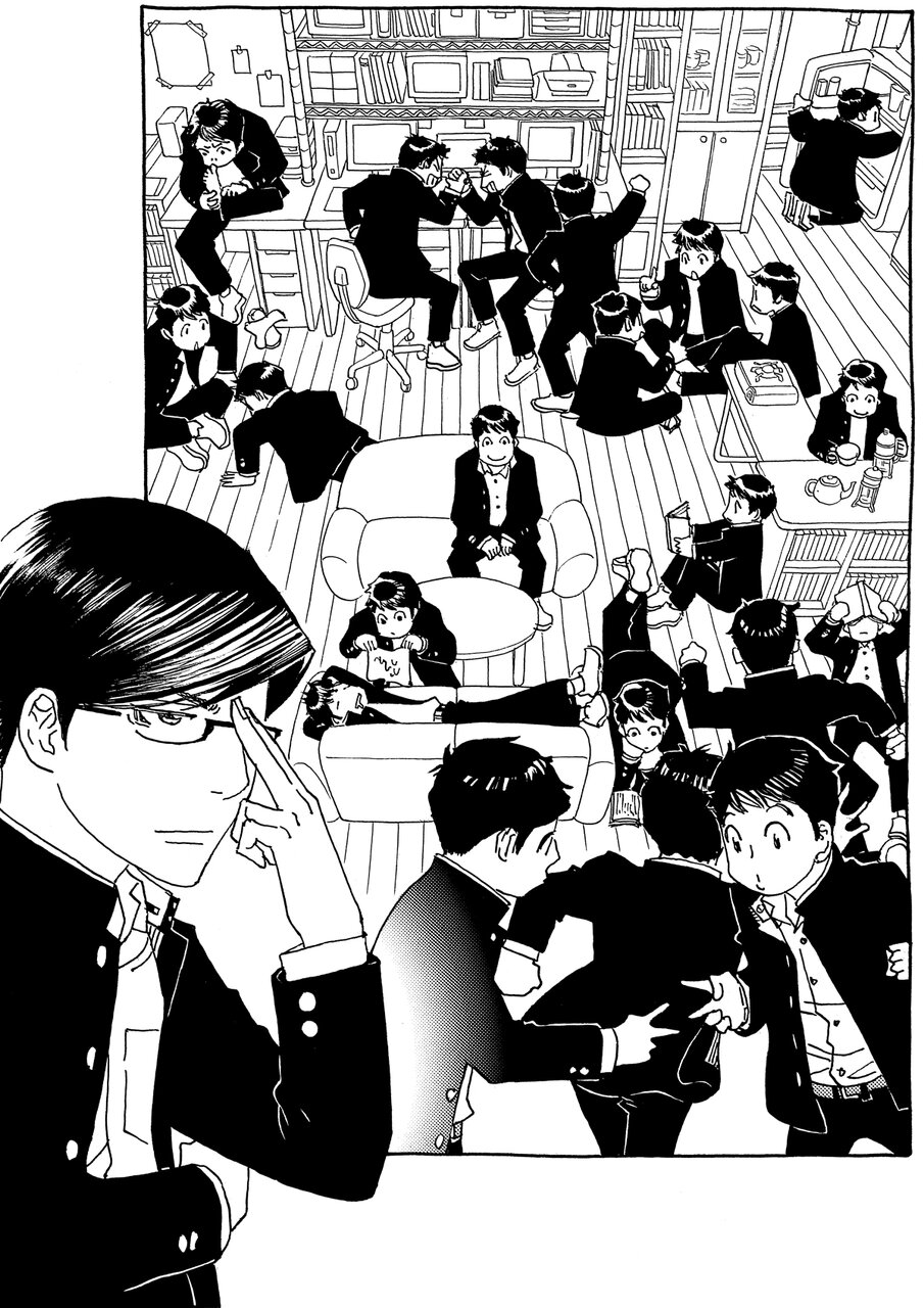 『都会のトム＆ソーヤ２２　ナイト列車で行こう！』（作：はやみねかおる、絵：にしけいこ）より22人の内人挿絵