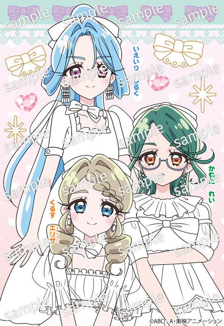 来栖エリザ、金田れい、家入しるくのイラストシート