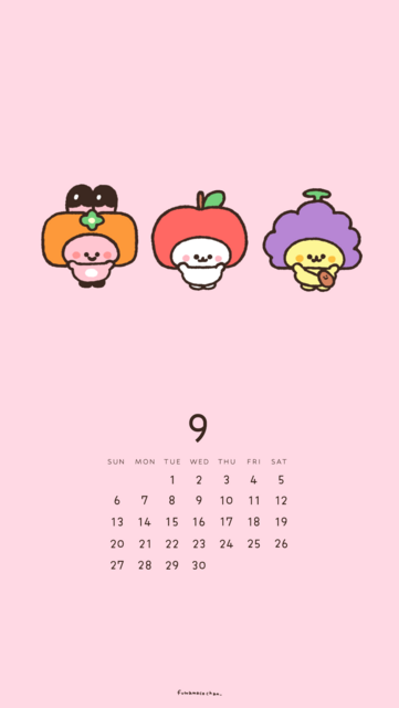 ふわもこちゃん2026年９月カレンダー