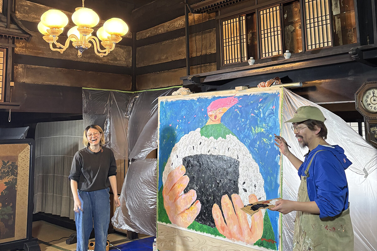 長野県辰野町での本屋山山主催のイベントでのライブペイントの画像