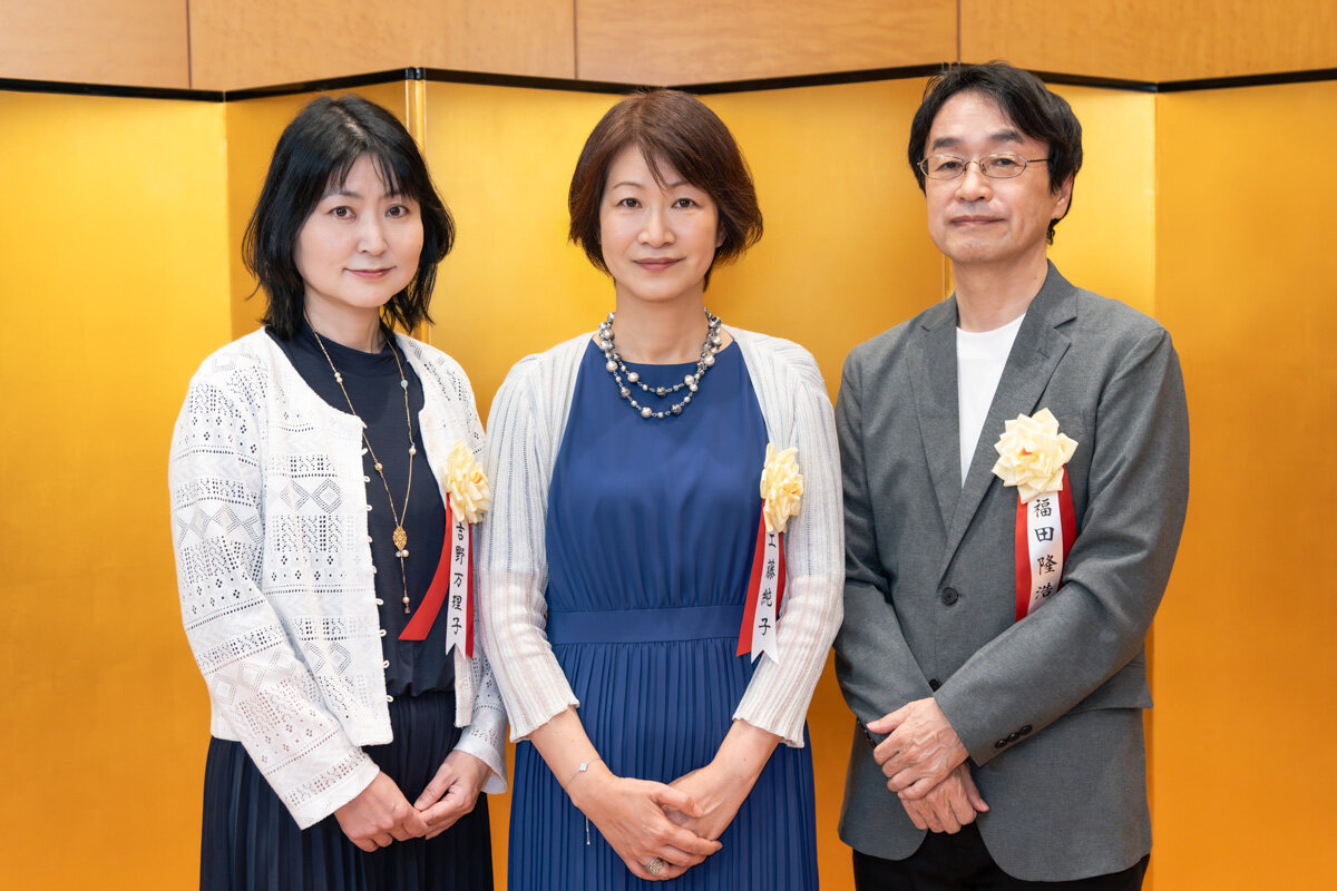 ▲工藤純子氏（中央）、福田隆浩氏（右）、吉野万理子氏（左）〔五十音順〕