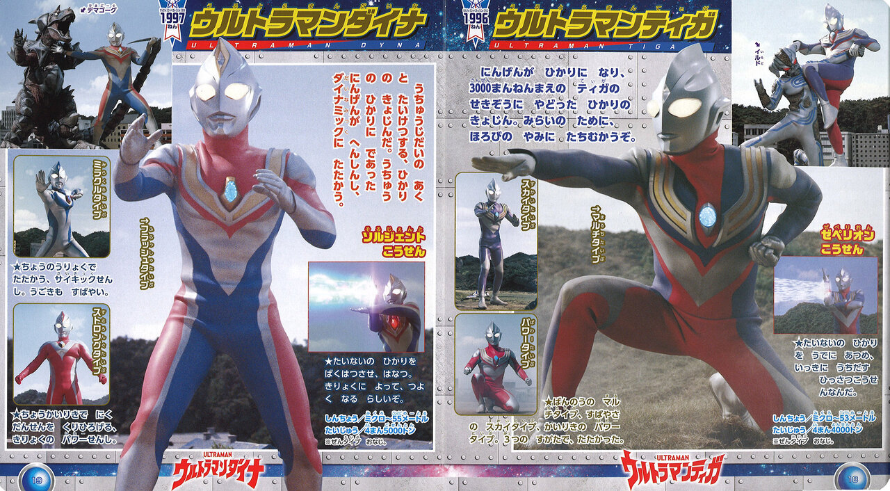 全ウルトラマン　パーフェクト大図鑑　２０２６のP18-19の画像
