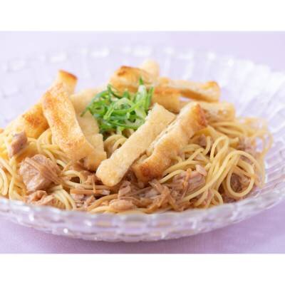 なめ茸とツナの冷やしスパゲッティ