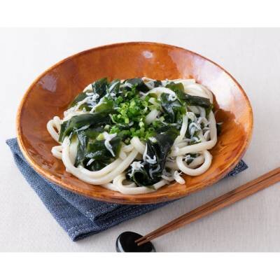 わかめとしらすの塩うどん