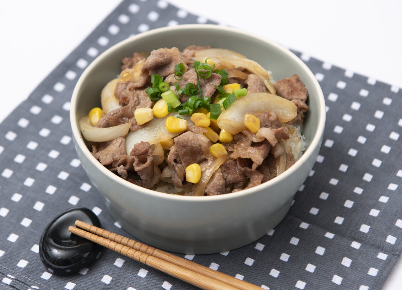 バター焼き肉丼