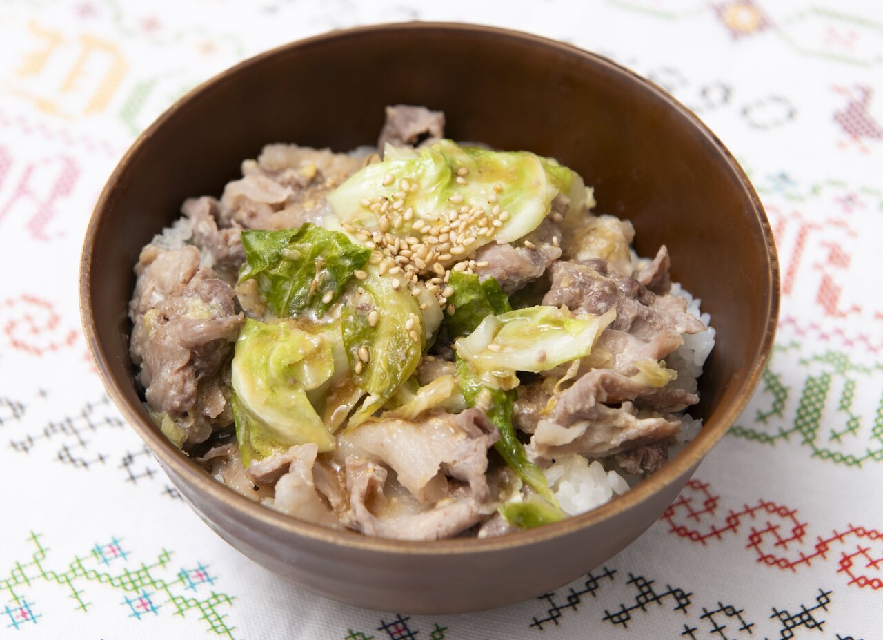 豚こまみそキャベツ丼
